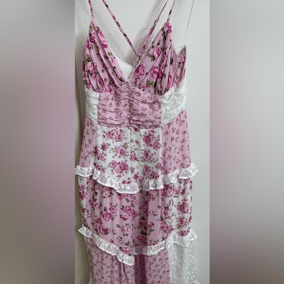 ALTAR’D STATE Chic Pink and White Floral Maxi Dress - Picture 6 of 11